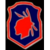 INDIAN HEAD RED SHIELD PIN